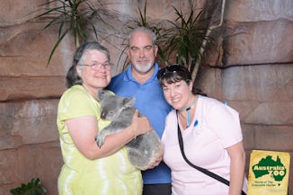 Holding "McKenzie" koala at the Australia Zoo