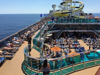 View of pool deck