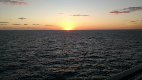 Sunset on the way out of Galveston