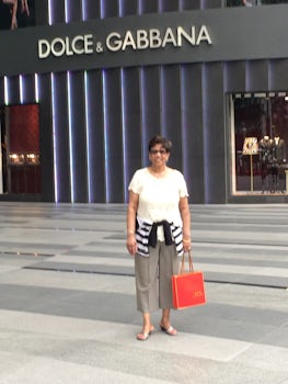 Shopping on Orchard Rd. in Singapore.