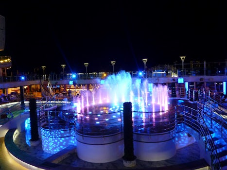 Water show on the Lido pool deck every evening