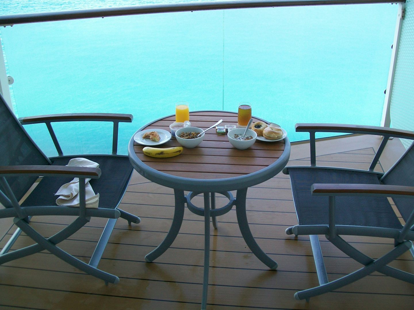Room Service breakfast on the Balcony.