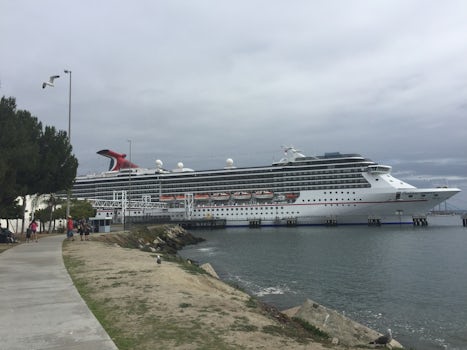 The Carnival Miracle in port at Long Beach