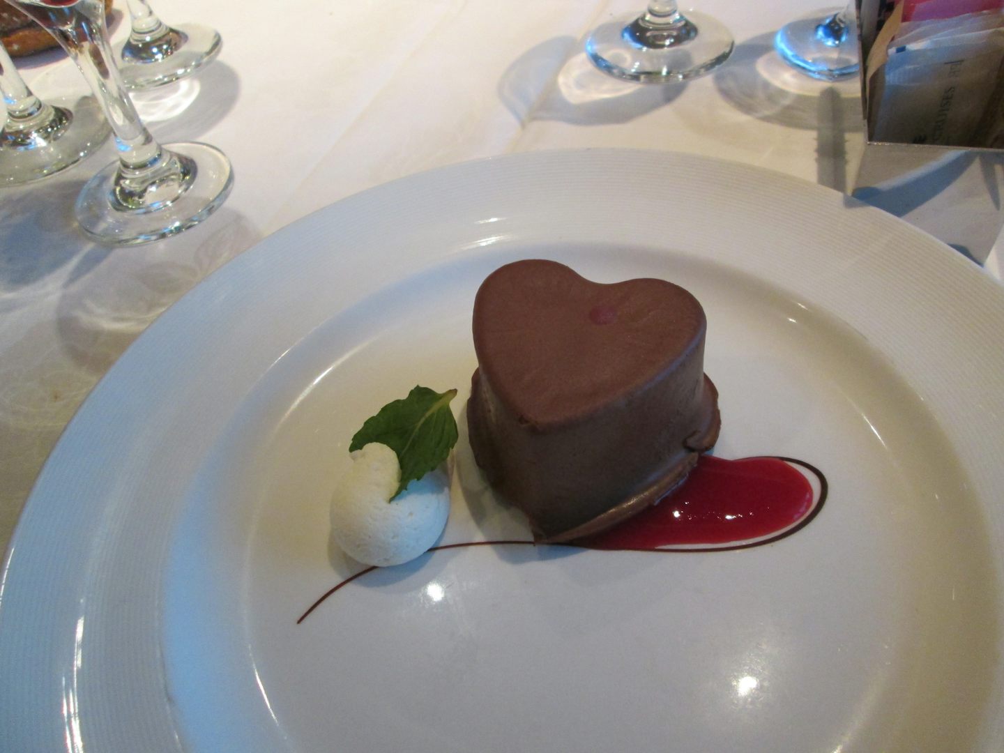 The Love Boat Dream. A delicious chocolate mousse on a thin brownie.