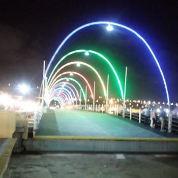 Night view of Curacao bridge!