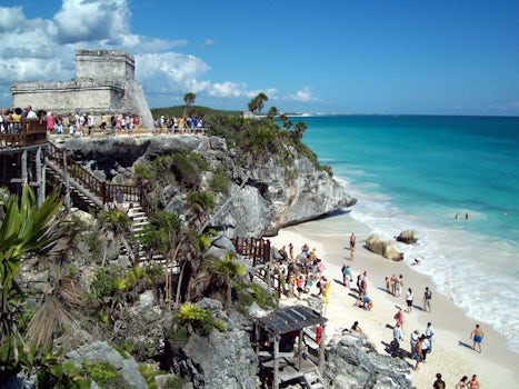 Tulum is very beautiful and usually offered an an excursion from Cozumel and other Mexican ports.