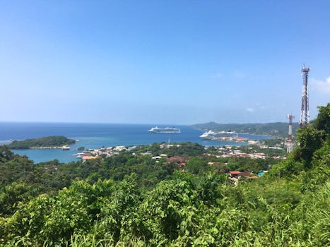 view of Roatan from the 2nd highest point.