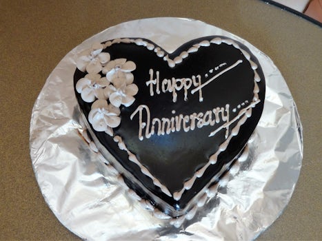 Anniversary cake we had delivered to the room. Well worth the $.