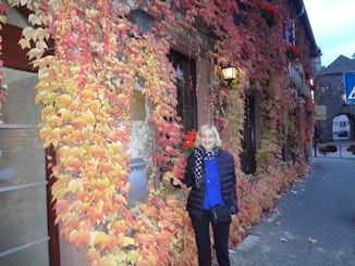Juana on wine tasting excursion into small town on the Mosel River.