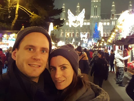 Spending time in one of the Christmas Markets of Vienna, Austria!