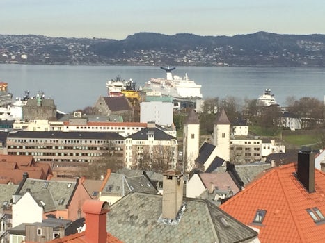 Ship seen from top of Bergen