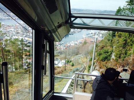 View from funicular railway at Bergen