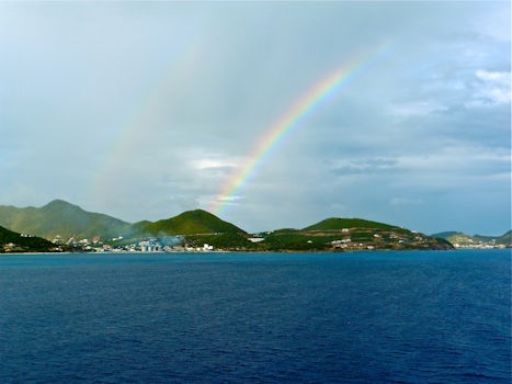 Leaving St Maarten with a rainbow