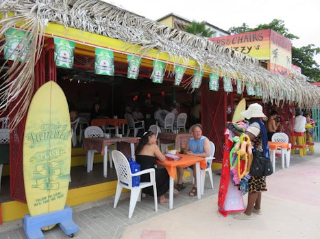 Colorful shops in Saint Martin.