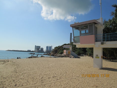 Hong Kong has many beaches such as Hung Shing Yeh Beach on Lamu Island only a short ferry ride from Hong Kong Island.