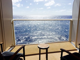 My spacious balcony. The perfect ocean view!