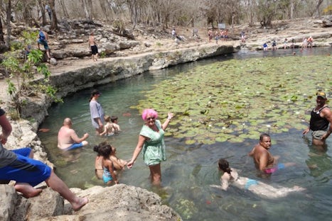 Dzibilchaltun Ruins Cenote. Great excursion from Progresso.