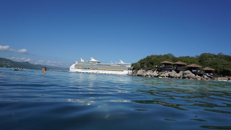 The Navigator of the Seas from a beach on Labadee.