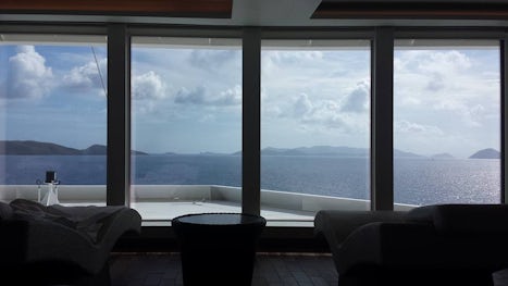 Departing Tortola: a view from the spa!