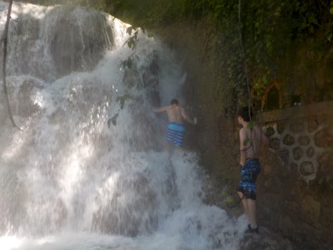 Dunns River Falls - the one challenge spot, don't worry, you can always go up the other side!
