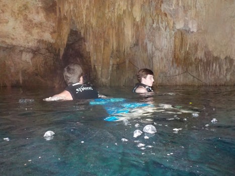 Underwater cave at Chaak-Tun, Playa del Carmen, Mexico