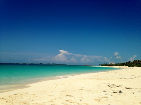 Cabbage Beach, near Atlantis, Paradise Island.  Skip Atlantis and go straight here, one of the most beautiful beaches!