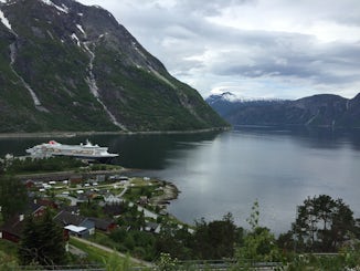 View of the ship docked I. Eidfjord