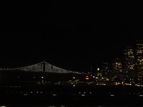 S.F. at night view from ship