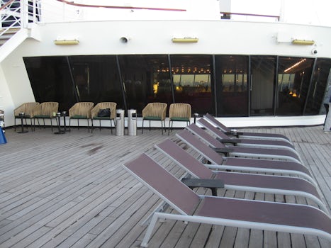 Smoking area on Deck 12 - no protection from the elements and the only seating