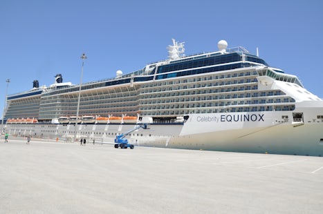 Celebrity Equinox docked at Charnia, Crete