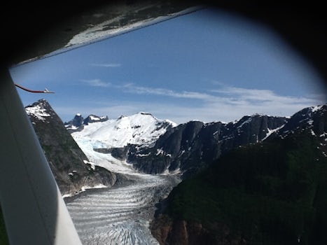 Glacier over Juneau .