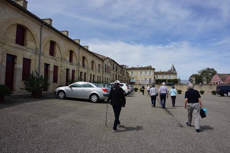 Arriving at Chateau Lafite Rothschild