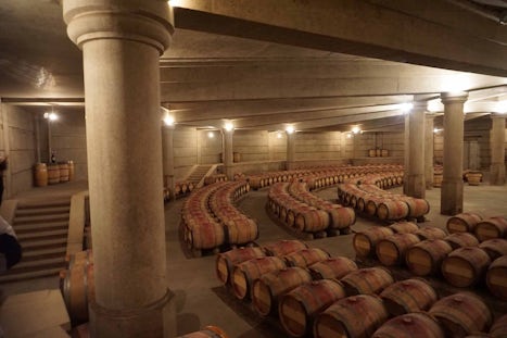 The round room wine storage at Lafite Rothschild