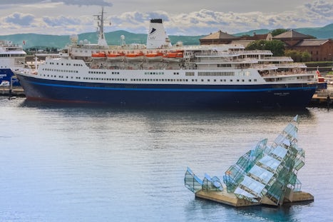 The Marco Polo berthed in Oslo Harbour, Norway
© photography copyright of Sue Leonard