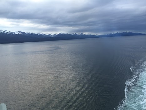The Inside passage from the aft balcony.