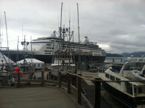 Docked at Sitka, Alaska. Between all the fishing boats.