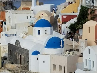 View of the landscape. This is what you expect to when you think of Santorini.
