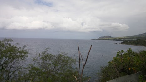 Scenic view on our way to the rainforest eco hike in St. Kitts.