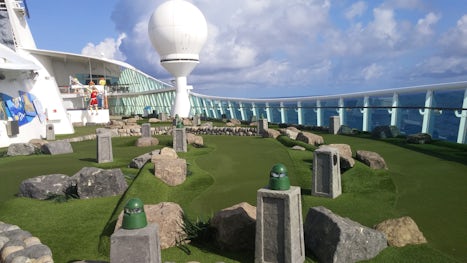 The mini-golf course on the Navigator of the Seas