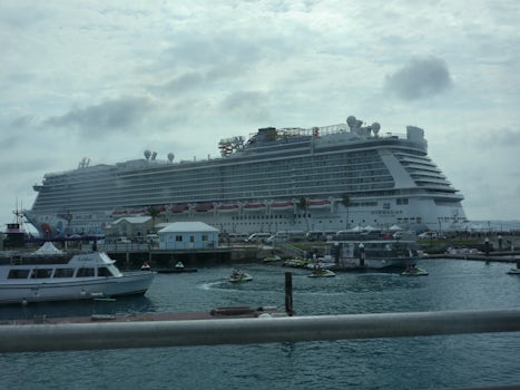 The Breakaway docked in Bermuda