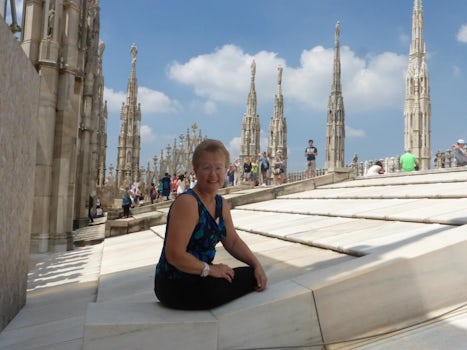 300 stair climb (there's an elevator option, too!) to the roof of the Duomo