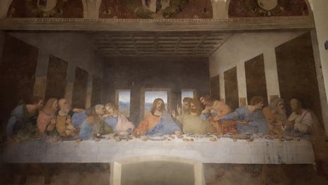 The Last Supper by Leonardo Da Vinci.  They actually let you take pictures
