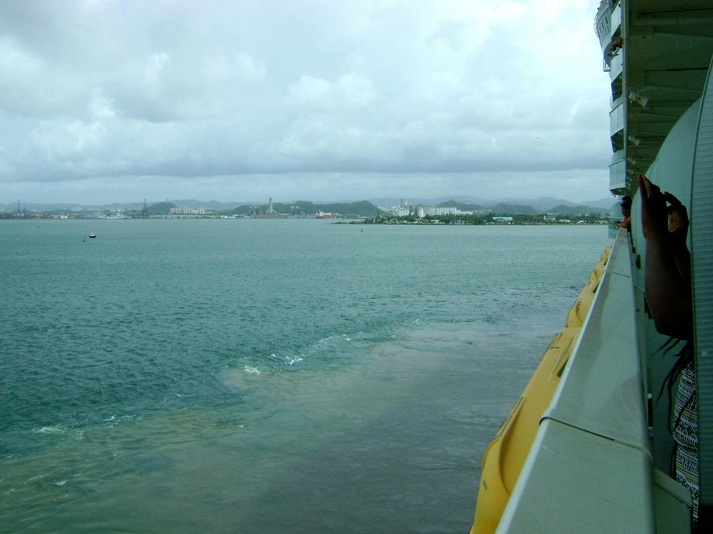 View out of room balcony, as we are leaving San Juan.