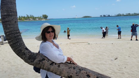 Alison at Junkanoo Beach, Nassau, Bahamas.