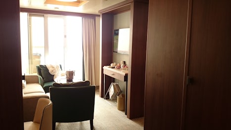 Lounge area of Suite on P&O's Britannia
