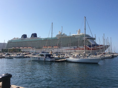 Britannia in port at Cartagena