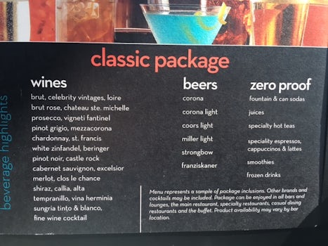Beverage Package - Classic (2 of 2)