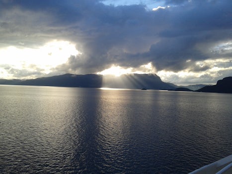 Our last sunset in the Norwegian fjords - a beautiful 3 weeks in Norway.
