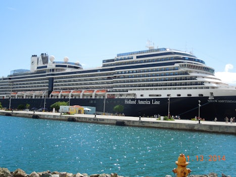 Our cruise ship in port.