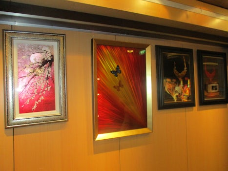 Some of the art on board the Celebrity Equinox.